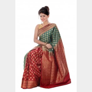 Beautiful Silk Katan Sharee from Tangail with blouse piece